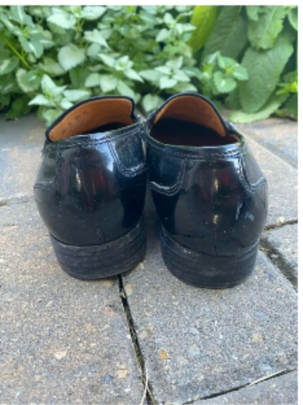 Franco Sarto Black Patent Studded Loafers Size 10.5 Summer Sale